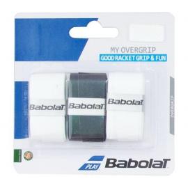Овергрип BABOLAT MY GRIP, арт.653045-145, упак. по 3 шт, 0.6 мм, 120см, черно-белый Овергрип BABOLAT MY GRIP, арт.653045-145, упак. по 3 шт, 0.6 мм, 120см, черно-белый