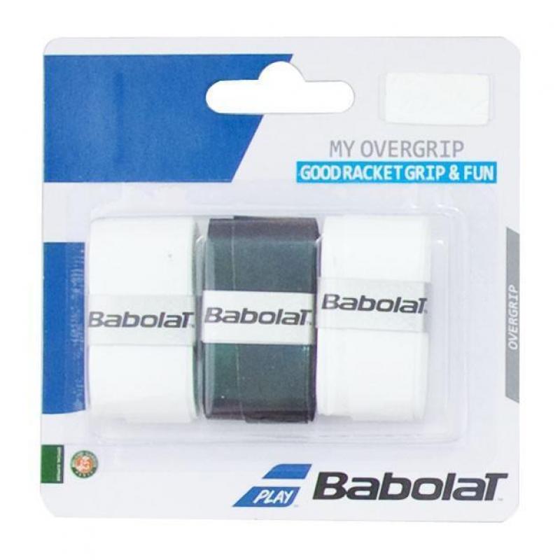 Овергрип BABOLAT MY GRIP, арт.653045-145, упак. по 3 шт, 0.6 мм, 120см, черно-белый Овергрип BABOLAT MY GRIP, арт.653045-145, упак. по 3 шт, 0.6 мм, 120см, черно-белый