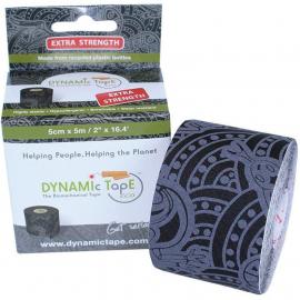 Тейп динамический Dynamic Tape ECO, арт. DT50TTEB, шир. 5 см, дл. 5 м, черный/серое тату