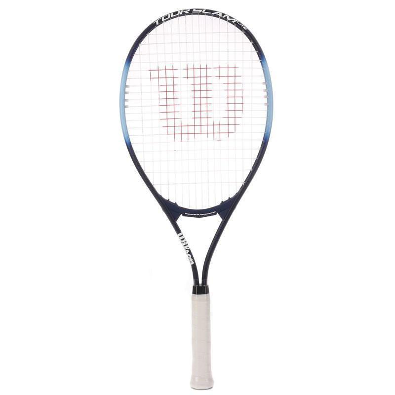 Ракетка б/т Wilson Tour Slam Lite Gr3, арт.WRT30210U3,для любит, алюминий, со струнами, сине-голубая Ракетка б/т Wilson Tour Slam Lite Gr3, арт.WRT30210U3,для любит, алюминий, со струнами, сине-голубая