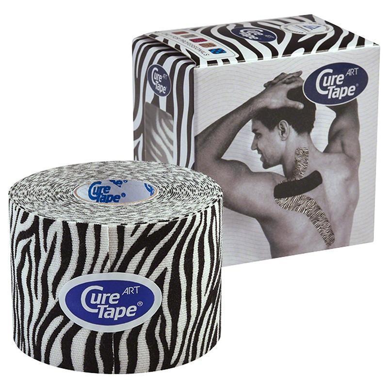 Тейп кинезиологический CureTape Art Zebra, 5 см x 5 м, арт. 163180, бело-черный Тейп кинезиологический CureTape Art Zebra, 5 см x 5 м, арт. 163180, бело-черный