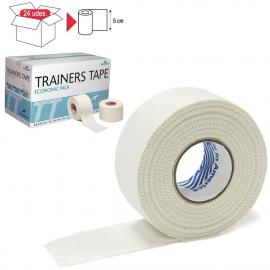Тейп спортивный Rehab Trainers Tape, арт.TT03, хлопок, полиэстер, 5.0 см x 10 м, уп. 24 шт, белый