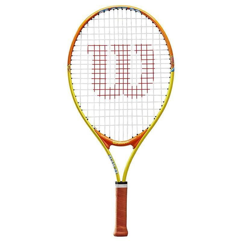 Ракетка б/т Wilson SLAM 23, арт. WRT20390U, для детей 7-8лет,алюминий,со струнами, желто-оранжевая Ракетка б/т Wilson SLAM 23, арт. WRT20390U, для детей 7-8лет,алюминий,со струнами, желто-оранжевая