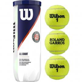 Мяч теннисный WILSON Roland Garros All Court арт. WRT126400, одобр.ITF, фетр, нат.резина,. уп.3 шт