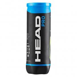 Мяч теннисный HEAD Pro 3B,арт.571603/571701,  уп.3 шт,одобр.ITF,сукно,нат.резина,желтый