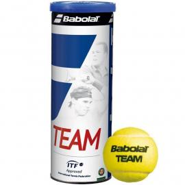 Мяч теннисный BABOLAT Team 3B,арт.501041, уп.3 шт,одобр.ITF,фетр, нат.резина,желтый