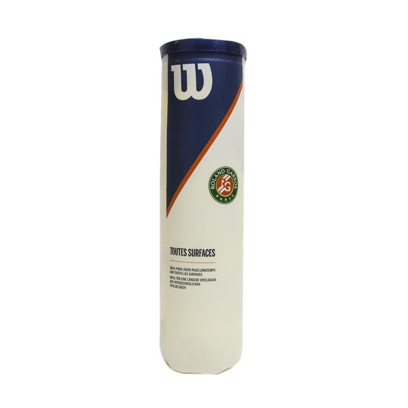Мяч теннисный WILSON Roland Garros All CT арт. WRT116400, фетр, нат.резина,. уп.4 шт Мяч теннисный WILSON Roland Garros All CT арт. WRT116400, фетр, нат.резина,. уп.4 шт