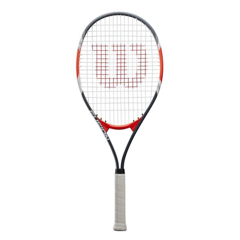 Ракетка б/т Wilson FUSION XL Gr2, арт.WRT30270U2, для любит, алюминий, со струнами, черн-бел-оран Ракетка б/т Wilson FUSION XL Gr2, арт.WRT30270U2, для любит, алюминий, со струнами, черн-бел-оран