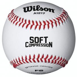 Мяч для бейсбола Wilson Soft Compression, арт.WTA1217B, синтет.кожа, резин.сердцевина, белый