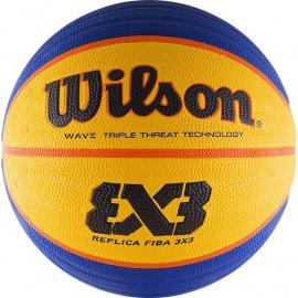 Мяч баск. WILSON FIBA3x3 Replica, арт.WTB1033XB, р.6, резина, бутил. камера, сине-желтый